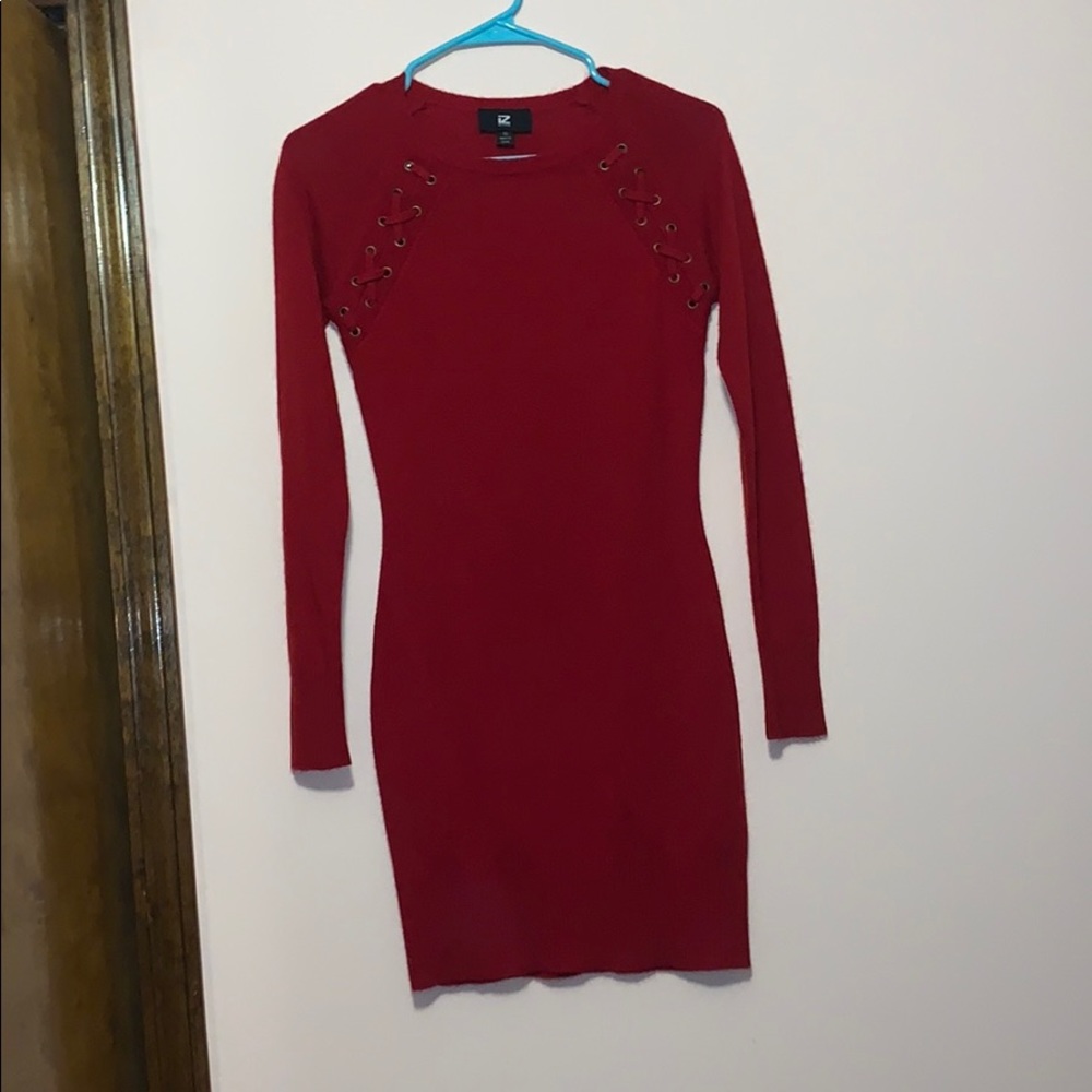 red tight dress